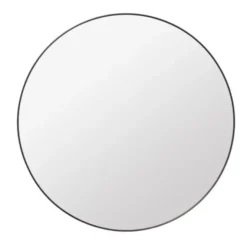 Lustro Ścienne 110 Cm Czarny Mosiądz Gubi