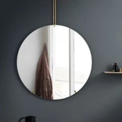 Lustro Ścienne 70 Cm Mosiężne Moebe