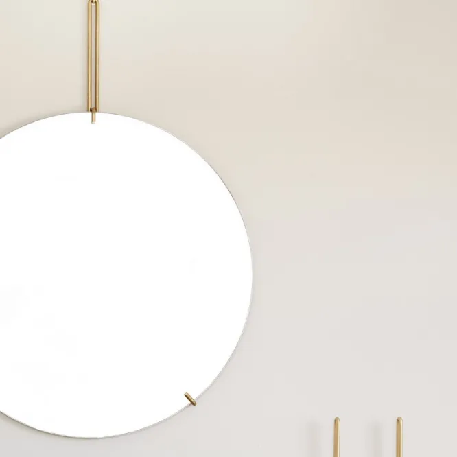Lustro Ścienne 70 Cm Mosiężne Moebe