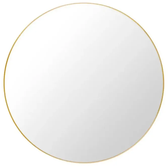 Lustro Ścienne 110 Cm Polerowany Mosiądz Gubi