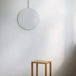 Lustro Ścienne 50 Cm Srebrne Moebe