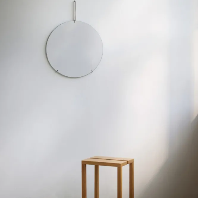 Lustro Ścienne 50 Cm Srebrne Moebe