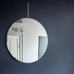 Lustro Ścienne 70 Cm Srebrne Moebe