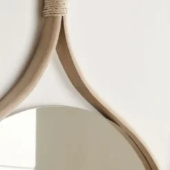 Lustro Ścienne Racquet Okrągłe Naturalne Bolia