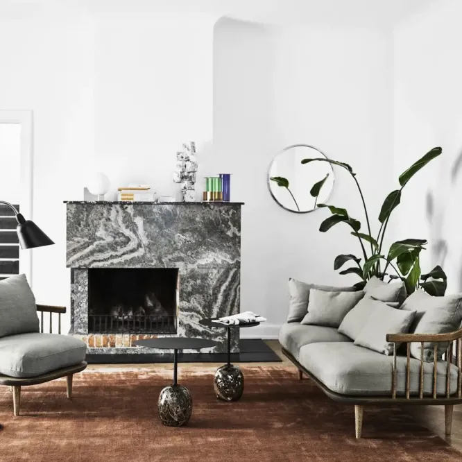 Lustro Ścienne Sillon Sh5 Srebrne Andtradition