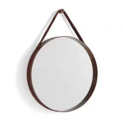 Lustro Ścienne Strap 50 Cm Ciemnobrązowe Hay