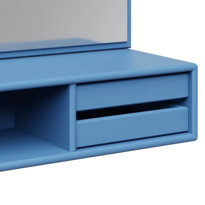 Lustro Ścienne Z Półką Glance Niebieskie Montana