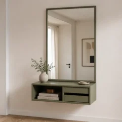 Lustro Ścienne Z Półką Glance Żółte Montana