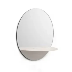 Lustro Horizon Okrągłe Białe Normann Copenhagen