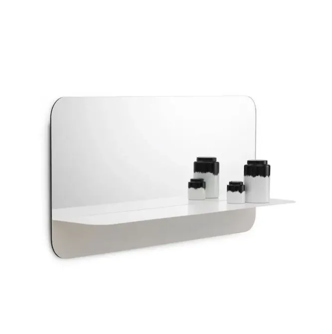 Lustro Horizon Prostokątne Poziome Białe Normann Copenhagen