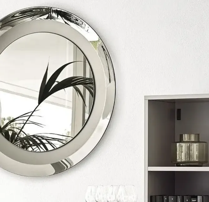 Lustro Surface Owalne Szare Calligaris