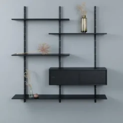 Modułowy System Półek Ściennych Set-Ups 2 Orzech