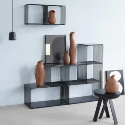 Moduł Panton Wire 34,8 × 34,8 × 34,8 Cm Z Półką Czarny Montana