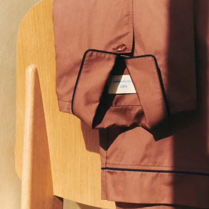 Piżama Outline Spodnie M/L Brązowe Hay