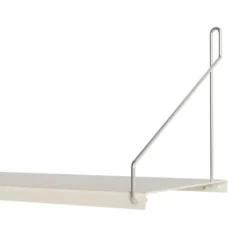 Półka Single 60 Cm Biała - Stalowe Wsporniki Frama