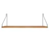 Półka Single 60 Cm Naturalny Dąb - Czarne Wsporniki Frama