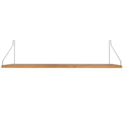 Półka Single 80 Cm Naturalny Dąb - Stalowe Wsporniki Frama