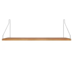 Półka Single 60 Cm Naturalny Dąb - Stalowe Wsporniki Frama
