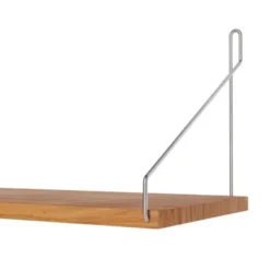Półka Single 60 Cm Naturalny Dąb - Stalowe Wsporniki Frama