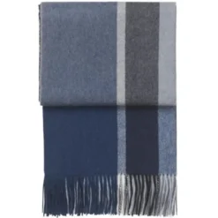 Pled Manhattan Dark Blue-Asphalt Elvang