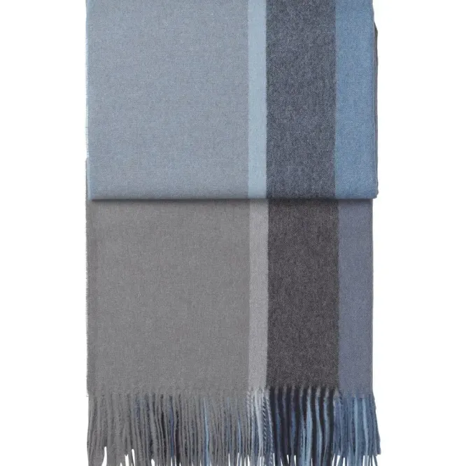 Pled Manhattan Steel Blue-Dusty Ocean Elvang