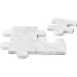Podkładki Stonecut Puzzle Coasters Białe Tre Product