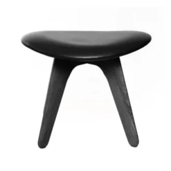 Podnóżek Slab Czarny Dąb, Czarna Skóra Tom Dixon
