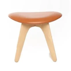 Podnóżek Slab Naturalny Dąb, Koniakowa Skóra Tom Dixon