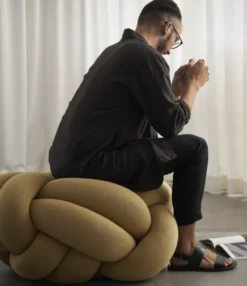 Poduszka Do Siedzenia Knot Xl Żółta Design House Stockholm