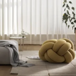 Poduszka Do Siedzenia Knot Xl Żółta Design House Stockholm