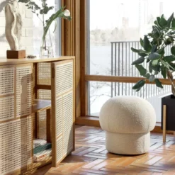 Pufa Uno 50 Cm Kremowa Design House Stockholm