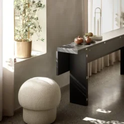 Pufa Uno 50 Cm Kremowa Design House Stockholm