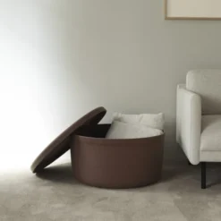 Pufa Ze Schowkiem Hide 72 Cm Brązowa Normann Copenhagen