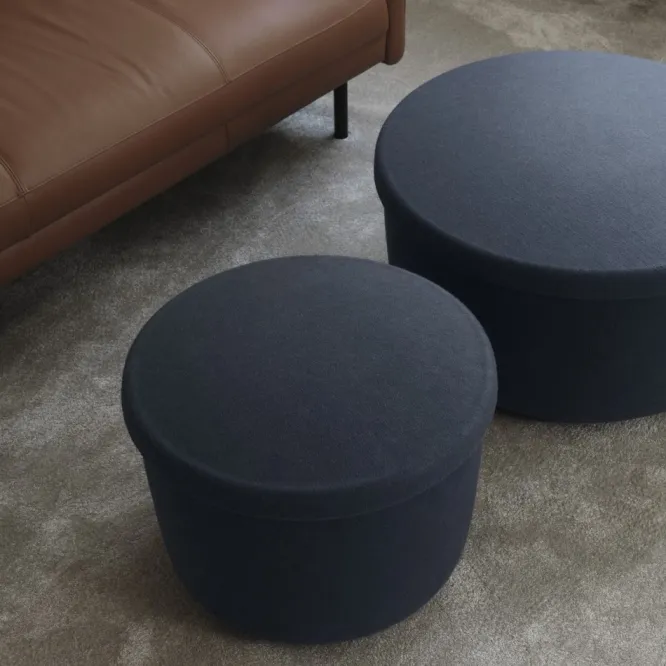 Pufa Ze Schowkiem Hide 52 Cm Niebieska Normann Copenhagen