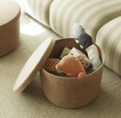 Pufa Ze Schowkiem Hide 52 Cm Piaskowa Normann Copenhagen