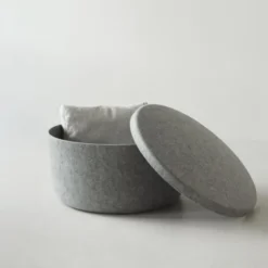 Pufa Ze Schowkiem Hide 72 Cm Szara Normann Copenhagen