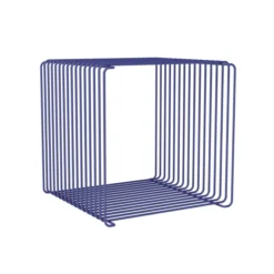 Regał Modułowy Panton Wire Niebieski Z Marmurową, Białą Półką Montana