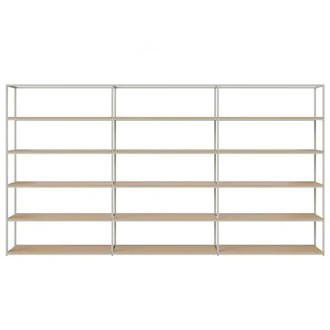 Regał Neutra 368 X H197 Cm Dąb Bielony Bolia