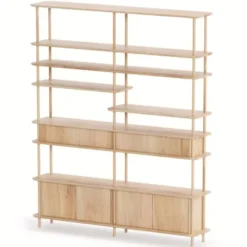 Regał Paroo 212 Cm Dąb Zimny