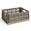 Skrzynka Colour Crate Medium Szaro-Brązowa Hay