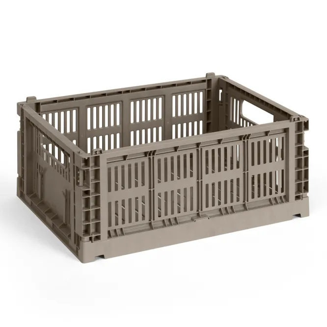 Skrzynka Colour Crate Medium Szaro-Brązowa Hay