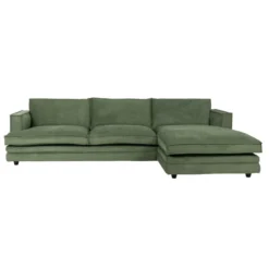 Sofa Agir Z Szezlongiem 285X155 Cm Velvety Zielona Furninova