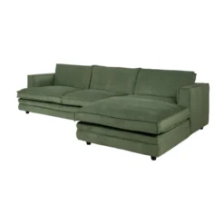 Sofa Agir Z Szezlongiem 285X155 Cm Velvety Zielona Furninova