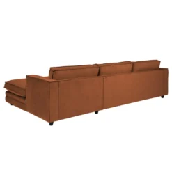 Sofa Agir Z Szezlongiem 285X155 Cm Velvety Ceglasta Furninova