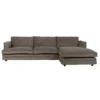 Sofa Agir Z Szezlongiem 285X155 Cm Velvety Taupe Furninova