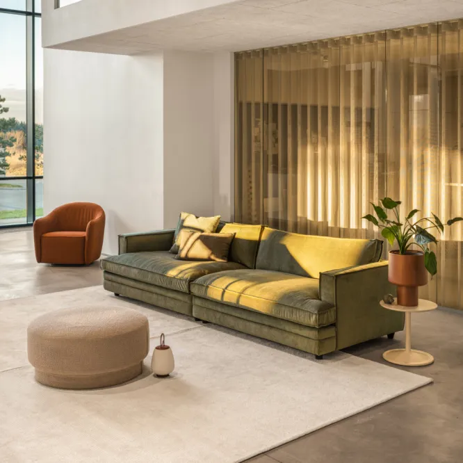 Sofa Agir Z Szezlongiem 285X155 Cm Velvety Taupe Furninova