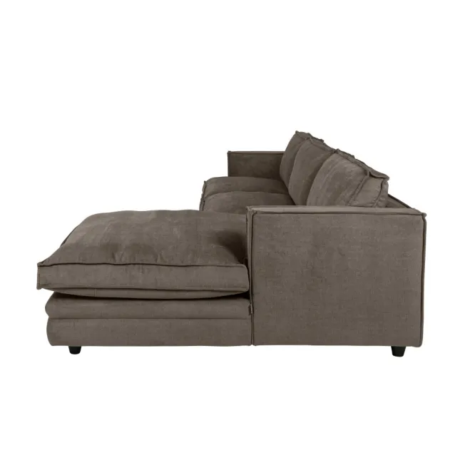 Sofa Agir Z Szezlongiem 285X155 Cm Velvety Taupe Furninova