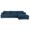 Sofa Agir Z Szezlongiem 285X155 Cm Velvety Granatowa Furninova