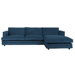 Sofa Agir Z Szezlongiem 285X155 Cm Velvety Granatowa Furninova