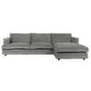 Sofa Agir Z Szezlongiem 285X155 Cm Velvety Szara Furninova